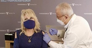 Dolly Parton receives shot of COVID vaccine she helped fund