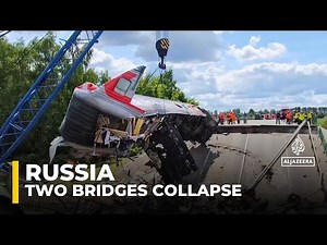 Two bridges collapsed on a train in western Russia, officials blame Ukraine for explosions