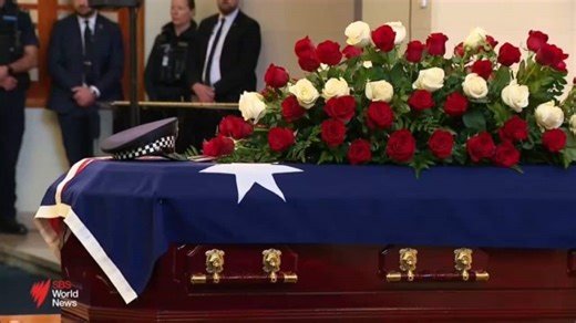 Thousands farewell police officer Neal Thompson at his funeral