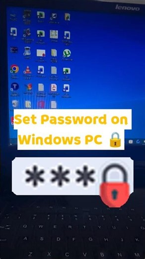 Set Password on Windows PC 🔒#windows #password