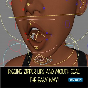 Rigging Zipper Lips and Mouth Seal the easy way!  (no coding required)