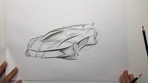 【MinSketch】工业设计手绘汽车线稿快速生成