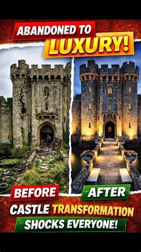 Abandoned Castle Restored After 100 Years | Before vs After Transformation 😱 #BeforeAfter #castle