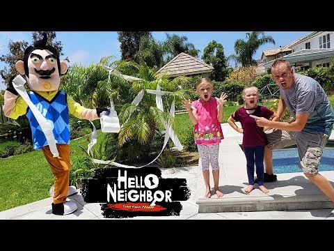 Hello Neighbor in Real Life Toilet Papers Us Prank!!! TP Scavenger Hunt!
