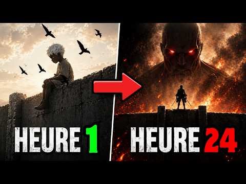 I survived 24 HOURS in the Attack on Titan universe on Roblox!