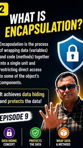What is Encapsulation in Java? 🤯 Data Hiding Explained Simply #java #encapsulation #oop #coding