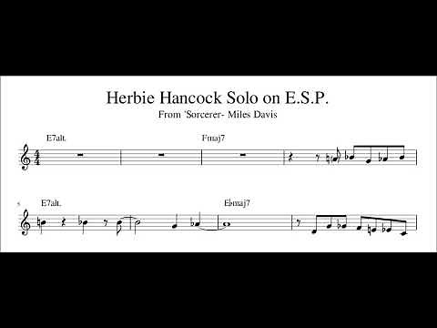 Herbie Hancock Solo on E.S.P. - Piano Transcription (Sheet Music in Description)