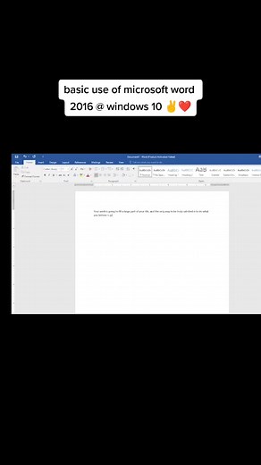 Microsoft Word 2016 Basic Functions Tutorial