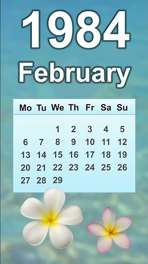 February 1984 Calendar