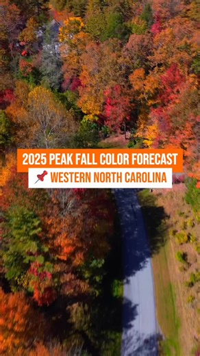 Travel Guides Asheville | North Carolina on Instagram: "2025 Peak Fall Color Forecast 🍁🍂 📌 North Carolina North Carolina is known for having one of the longest & most vibrant fall color seasons in the U.S 👀 Thanks to the Blue Ridge Mountains’ wide elevation range (1,000 ft to over 6,000 ft), leaves transform at different times, stretching the season out for WEEKS! Add in more than 120 species of trees, each with their own timing and palette, and we’ve got a breathtaking show of reds, oranges