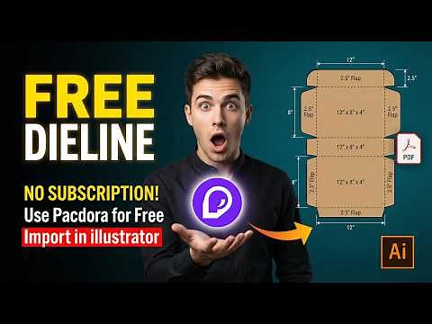 How to Use Pacdora for FREE | No Subscription Dieline Export to Adobe Illustrator #design