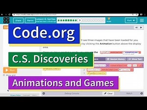 Sprites Lesson 6.9 Code.org Tutorial with Answers - Unit 3 Animation and Games CS Discoveries