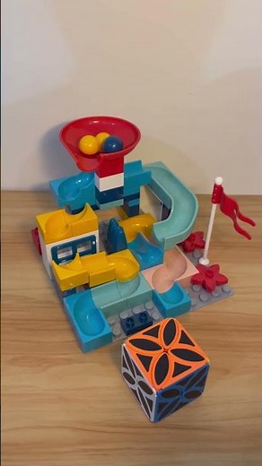 Marble Run Slide Block 11.18b 🔵🔴🟡 Satisfying Build #marblerun #asmr #LearnWithLGT