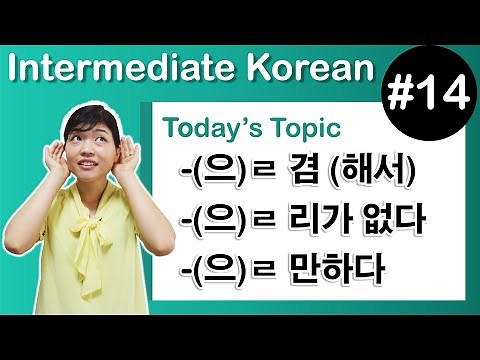 [ Intermediate Korean 14 ] －(으)ㄹ 겸 (해서) , －(으)ㄹ 리가 없다 , －(으)ㄹ 만하다