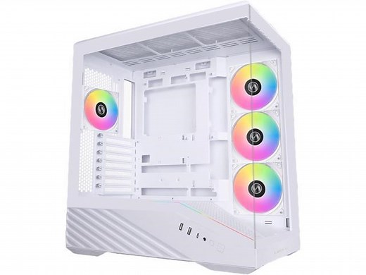 Lian Li V100 ATX Mid-Tower PC Case, 4 x 120mm ARGB PWM Fans  Pre-Installed, LED RGB Strip, Display Platform with Tempered Glass, Support 420mm GPUs, 360mm Radiator, Optimized Airflow - White (V100RW) - Newegg.com