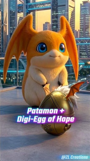 Patamon Evolution #Digimon #DigimonAI #Digivolution