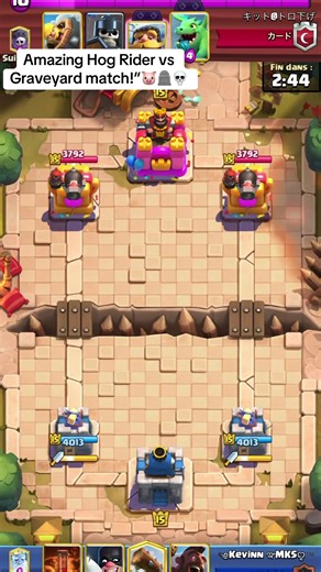 Epic Hog Rider vs Graveyard Clash Royale Battle