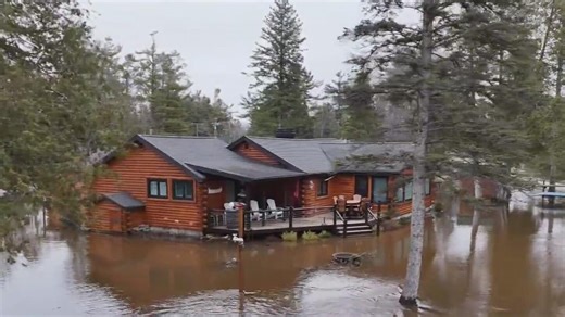 Homes flooded in Cheboygan County