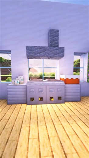 Simple modern kitchen decorations in Minecraft