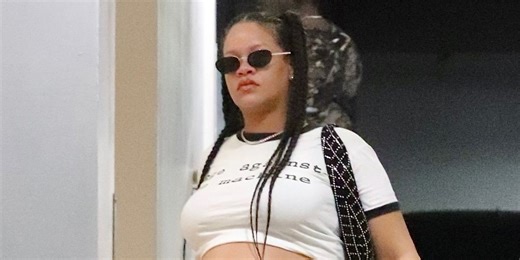 Rihanna Wore a Crop Top and Unbuttoned Jeans in a Rare Look at Her Late Maternity Style