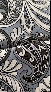 Paisley Floral Grays Cotton Fabric by The Yard