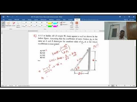 EM L15: Gate Model-Ladder Friction-Solved example-shortcut