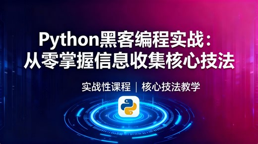 【B站爆火】从零学黑客编程：Python实现ARP攻击、Socket端口扫描、Scapy构造数据包、Nmap集成、系统识别，掌握核心信息收集技术