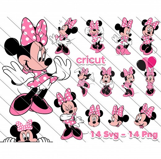 Minnie Mouse SVG PNG Bundle : Sublimation Designs (digital Download) - Etsy