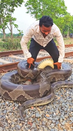 Anaconda snake in real life P228#shorts #short #snake #nagin #python #anaconda #snakes #bigsnake