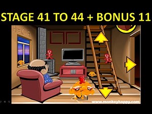 Monkey Happy Lights Stage 41 to 44 + Bonus 11 Walkthrough