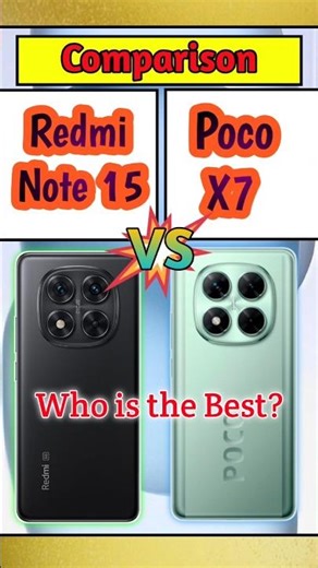 Redmi Note 15 vs Poco X7 🔥 Full Comparison | Camera, Gaming & Battery Test! #rightbytech #techshorts