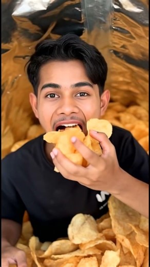 আপনি চিপস হাতে নিয়ে তাকিয়ে আছে।তাই না। #ChipsLover #SnackTime #LifeMood #BanglaReels #FunC#CrisVira