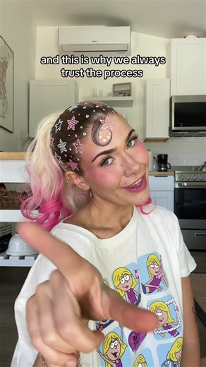 Festival Rhinestone Star Hair Tutorial