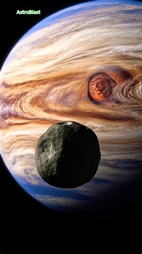 Massive Asteroid Flyby Jupiter! Close Cosmic Encounter | 4K Realistic Space Simulation #shorts #fyp