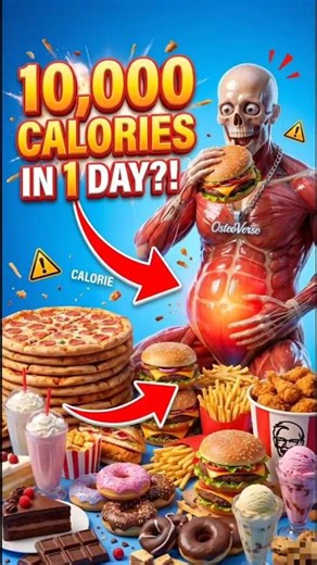 What Happens If You Eat 10,000 Calories In One Day? #shorts