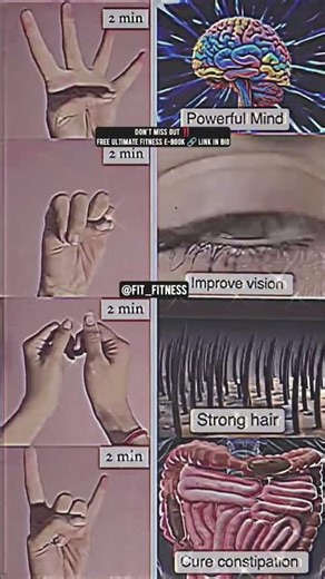 Hand Exercise for improve vision, strong hire, cure constipation & strong mind 🧐🔥 #fitness#shorts#yt