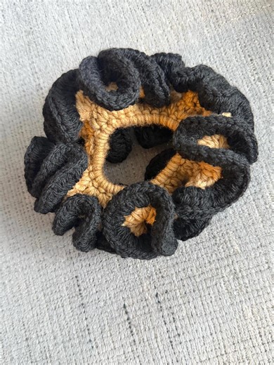 Midnight Honey| Handmade Medium Crochet Scrunchie | Loc Accessory for Locs, Braids & Natural Hair - Etsy