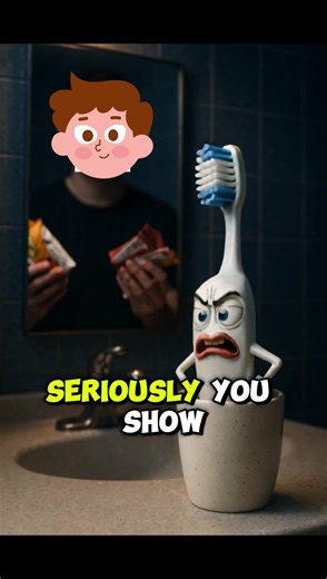 La historia del cepillo de dientes enfadado