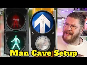 Pedestrian Traffic Light Man Cave Setup