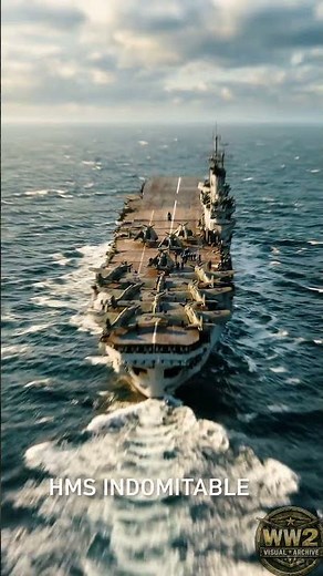HMS Indomitable 92 — Armoured British Carrier with a Double Hangar