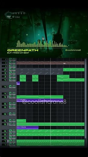 BTS: Greenpath rearranged on LMMS #videogamemusic #hollowknight