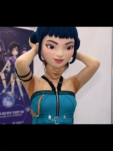 kpop hunters mascot girl interview #mascot #kpopdemonhunters #着ぐるみ #kigurumi #joy
