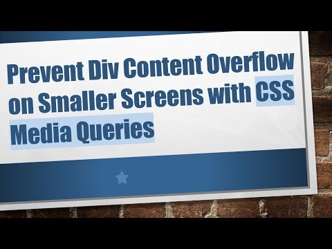 Prevent Div Content Overflow on Smaller Screens with CSS Media Queries