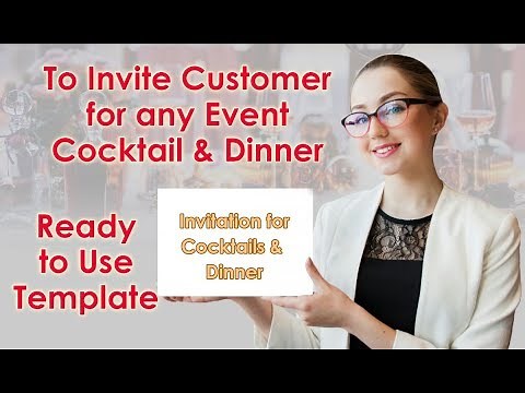 How to Invite Customer for any Event / Dinner Invitation for Client