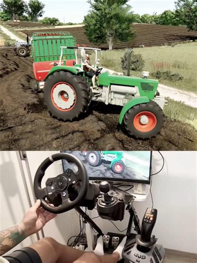 Deutz D 13006 Agrar Forage Wagon Steering Wheel Thrustmaster Farmstick #dkgc #farming #fs25 #tractor