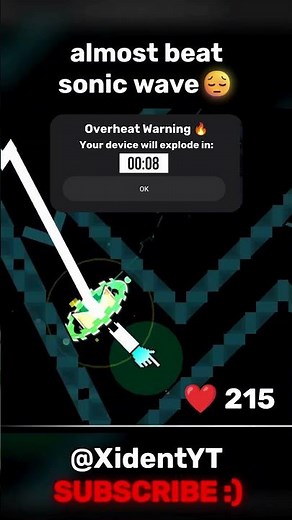 SONic wave 99% 😭🥀 #geometrydash