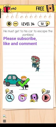 brain test level 34 and comment on what I post next time