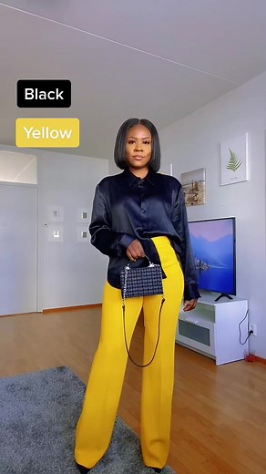 Stylish Black and Yellow Outfits Inspiration