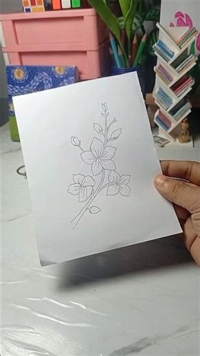 Cherry blossom flower drawing😱🌸 #artisticarjo #art #easy #art #drawingideas #cute