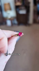 I can't believe I just found this antique gold ruby ring! I immediately cleaned it all up and wanted to share it with you all because just.. Wow 😍 What do you think of it? Personally I think it would make a mesmerizing engagement ring! #Antique #ruby #ring #10k #gold #antiquegold #antiquering #engagement #engagementring #antiqueruby #rubyring #unique #nontraditional #nontraditionalengagementring | Hobby Bobbins